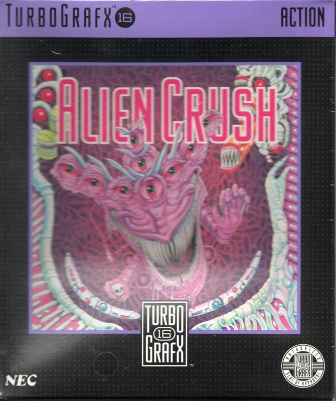 Alien Crush box art for PC Engine